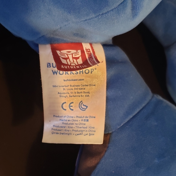 Build A Bear Transformers Optimus Prime Autobot Movable Bear Plush - Picture 2 of 7